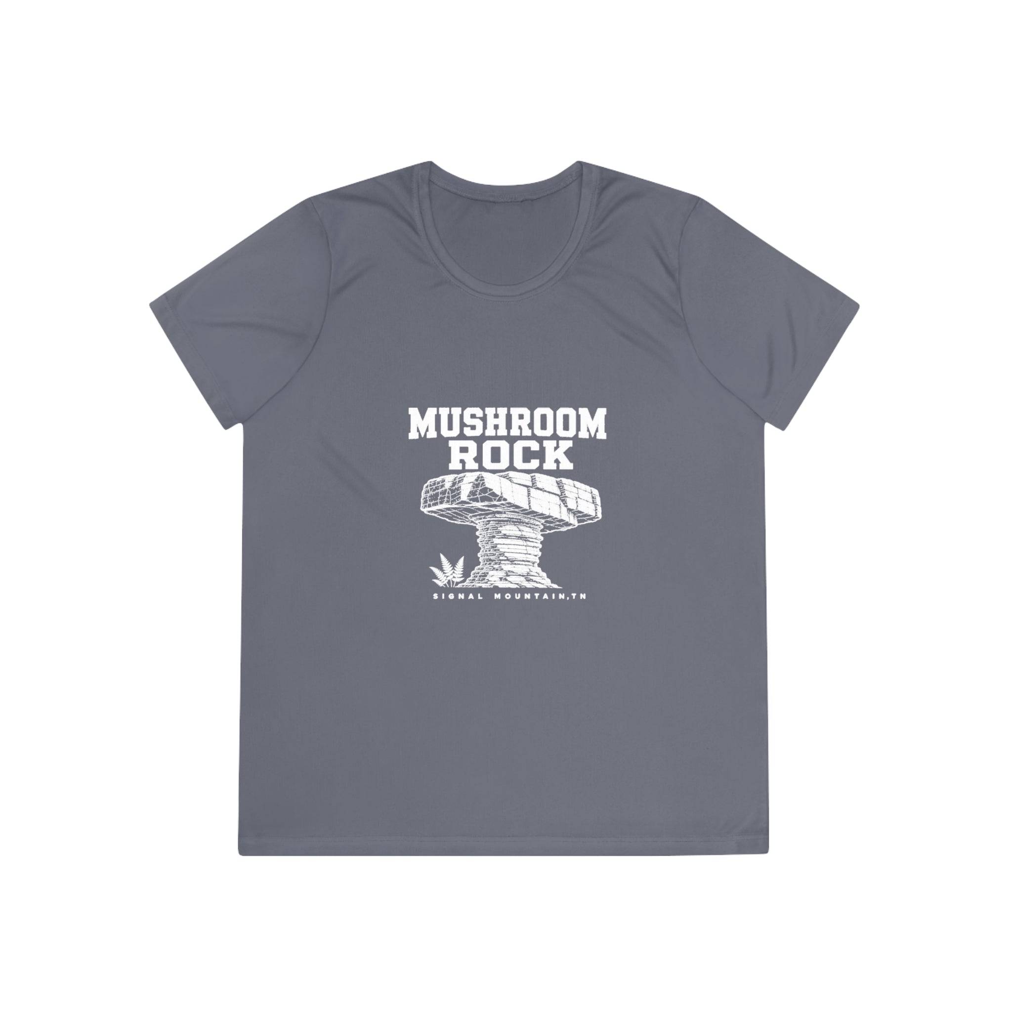 Women's Mushroom Rock Performance Tee — Signal Mountain, TN
