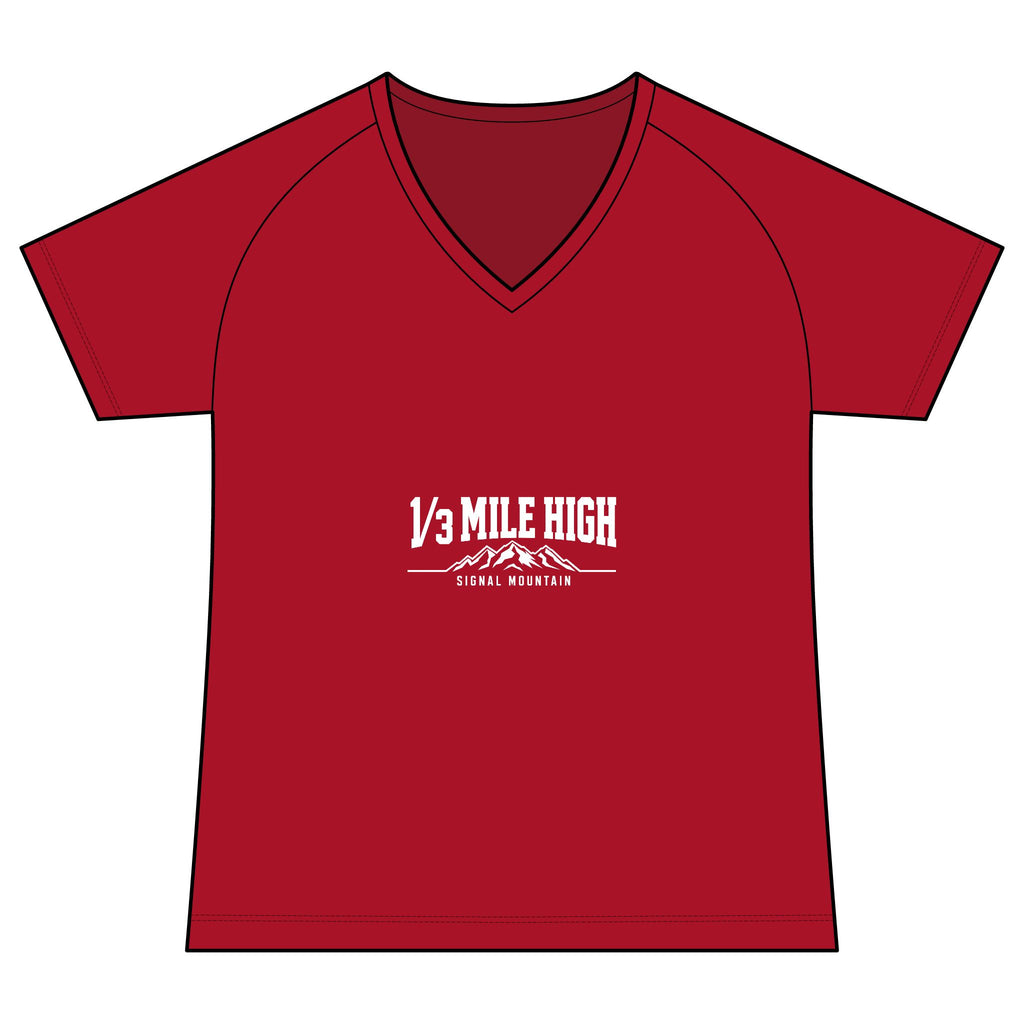 Women's 1/3 Mile High Performance V-Neck — Signal Mountain, TN