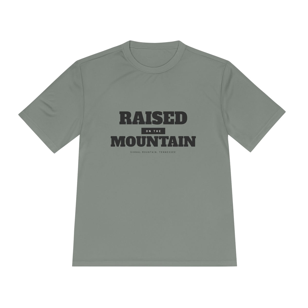Men's Raised on the Mountain Performance Tee — Signal Mountain, TN