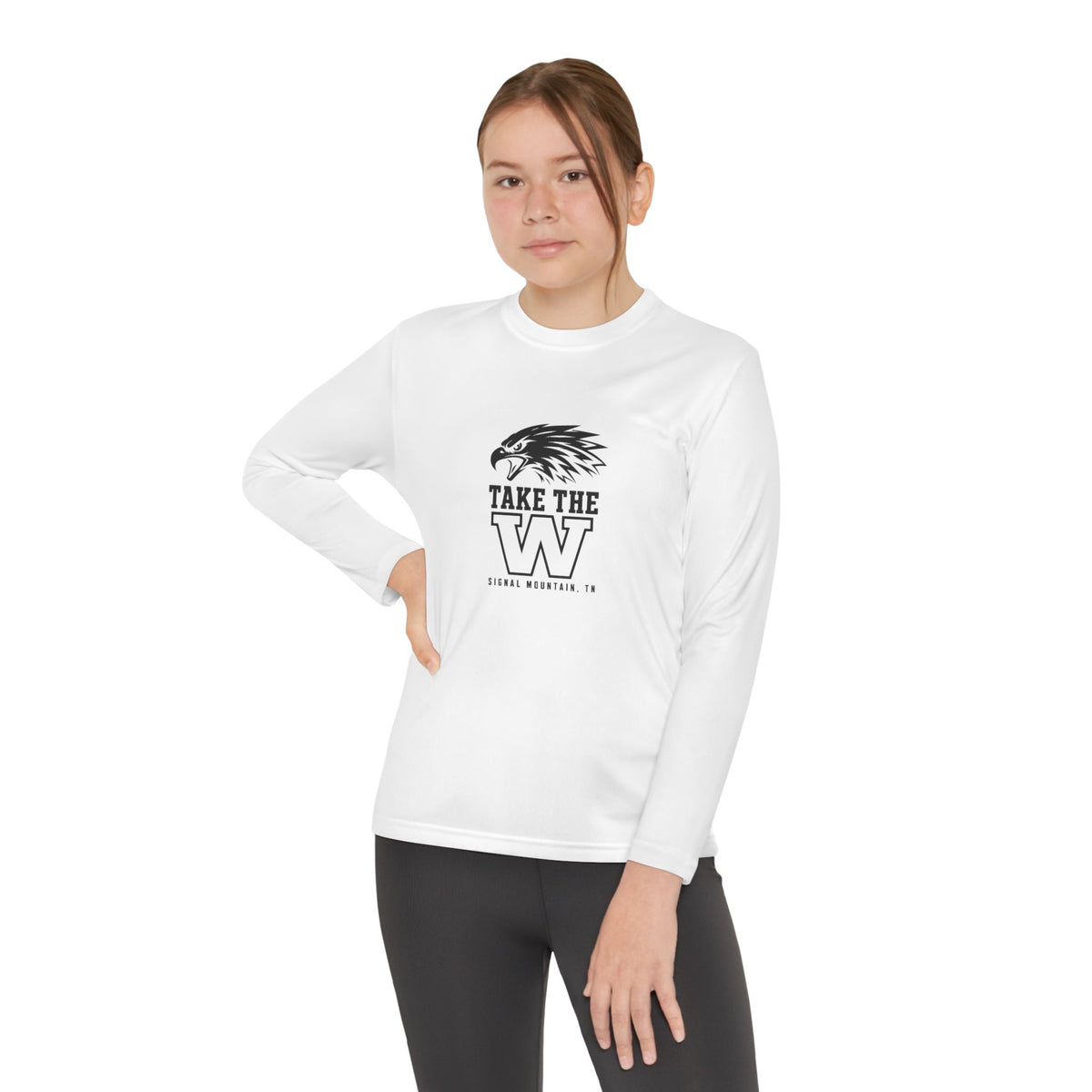 Youth Take the W Eagle Long Sleeve Performance Tee — Signal Mountain, TN