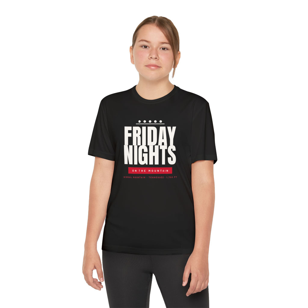 Youth Friday Nights on the Mountain Performance Tee — Signal Mountain, TN