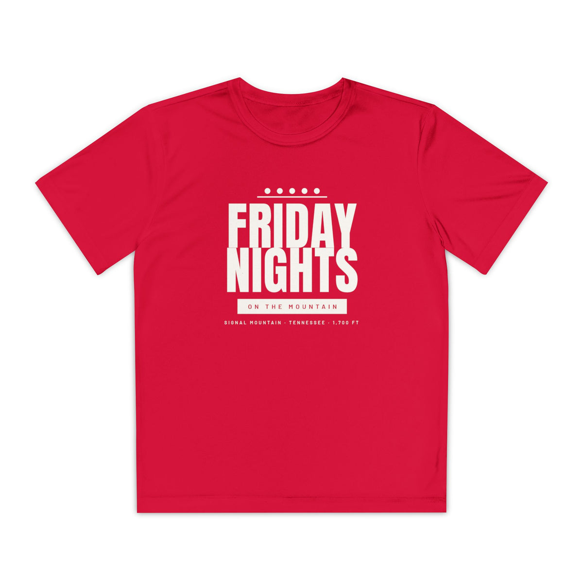 Youth Friday Nights on the Mountain Performance Tee — Signal Mountain, TN