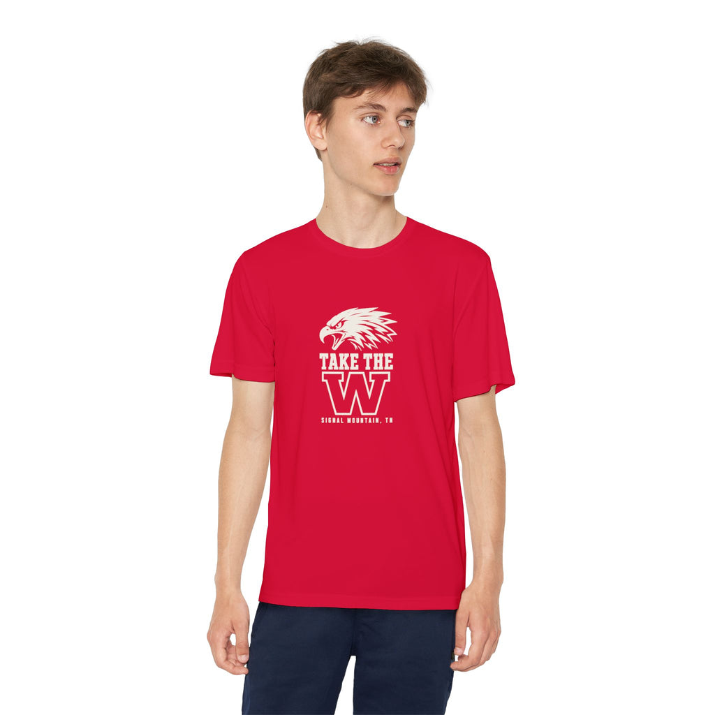 Youth Take the W Eagle Performance Tee — Signal Mountain, TN