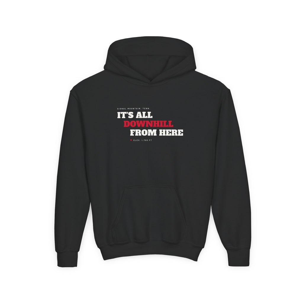 Youth It's All Downhill From Here Hoodie — Signal Mountain, TN