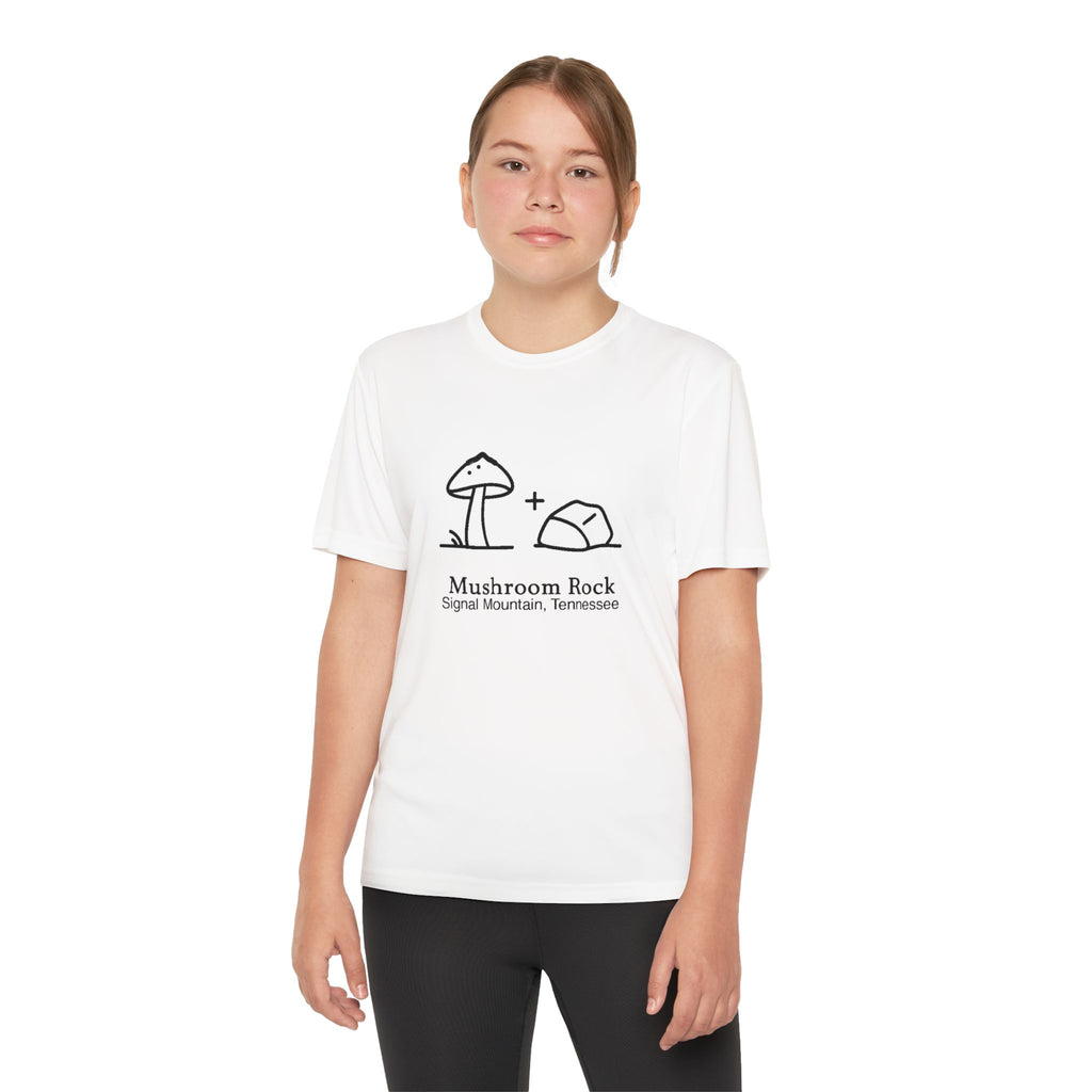 Youth Mushroom + Rock Performance Tee — Signal Mountain, TN