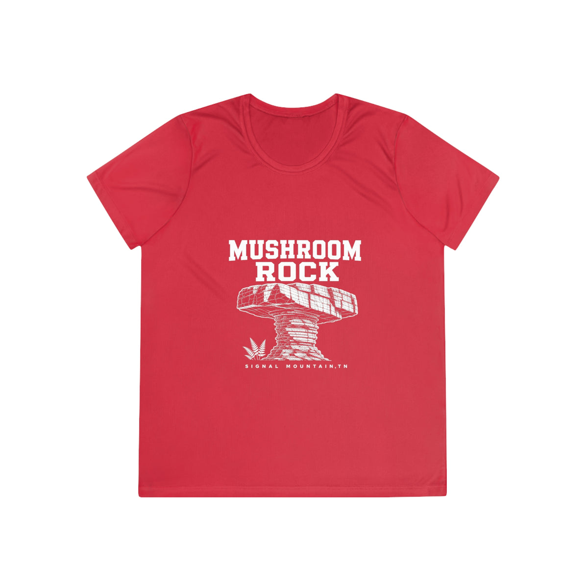 Women's Mushroom Rock Performance Tee — Signal Mountain, TN