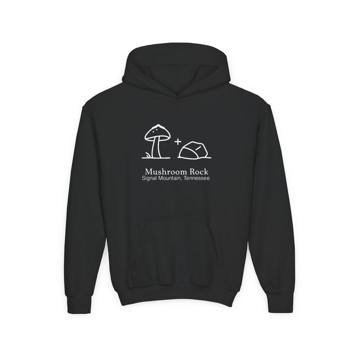 Youth Mushroom + Rock Hoodie — Signal Mountain, TN