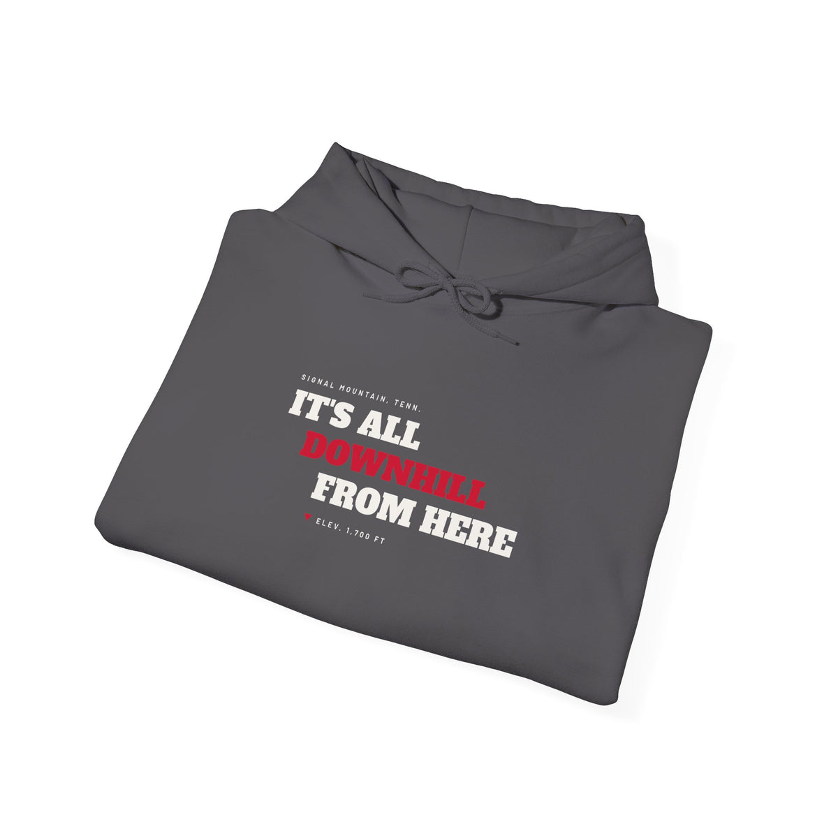 It's All Downhill From Here Hoodie — Signal Mountain, TN
