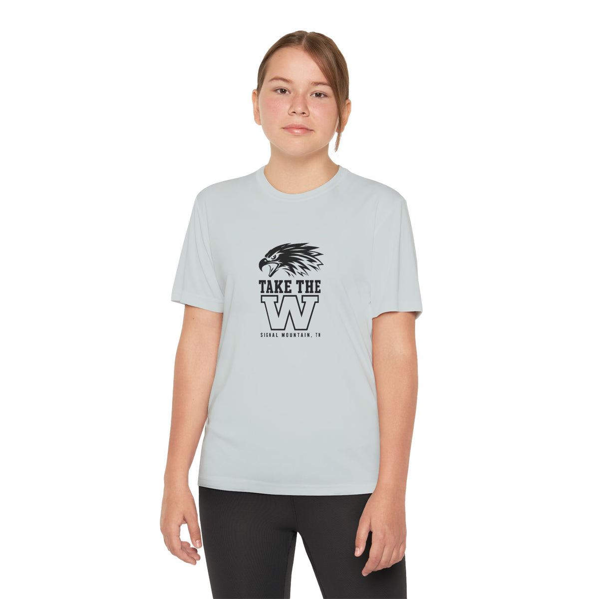 Youth Take the W Eagle Performance Tee — Signal Mountain, TN