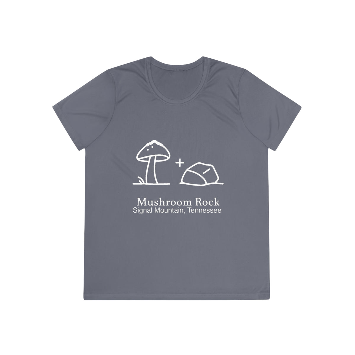 Women's Mushroom + Rock Performance Tee — Signal Mountain, TN