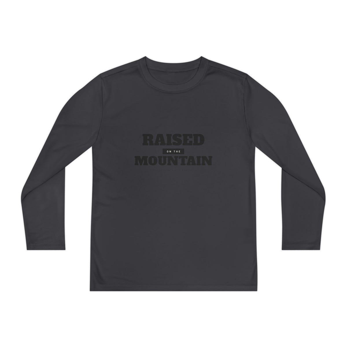 Youth Raised on the Mountain Long Sleeve Performance Tee — Signal Mountain, TN