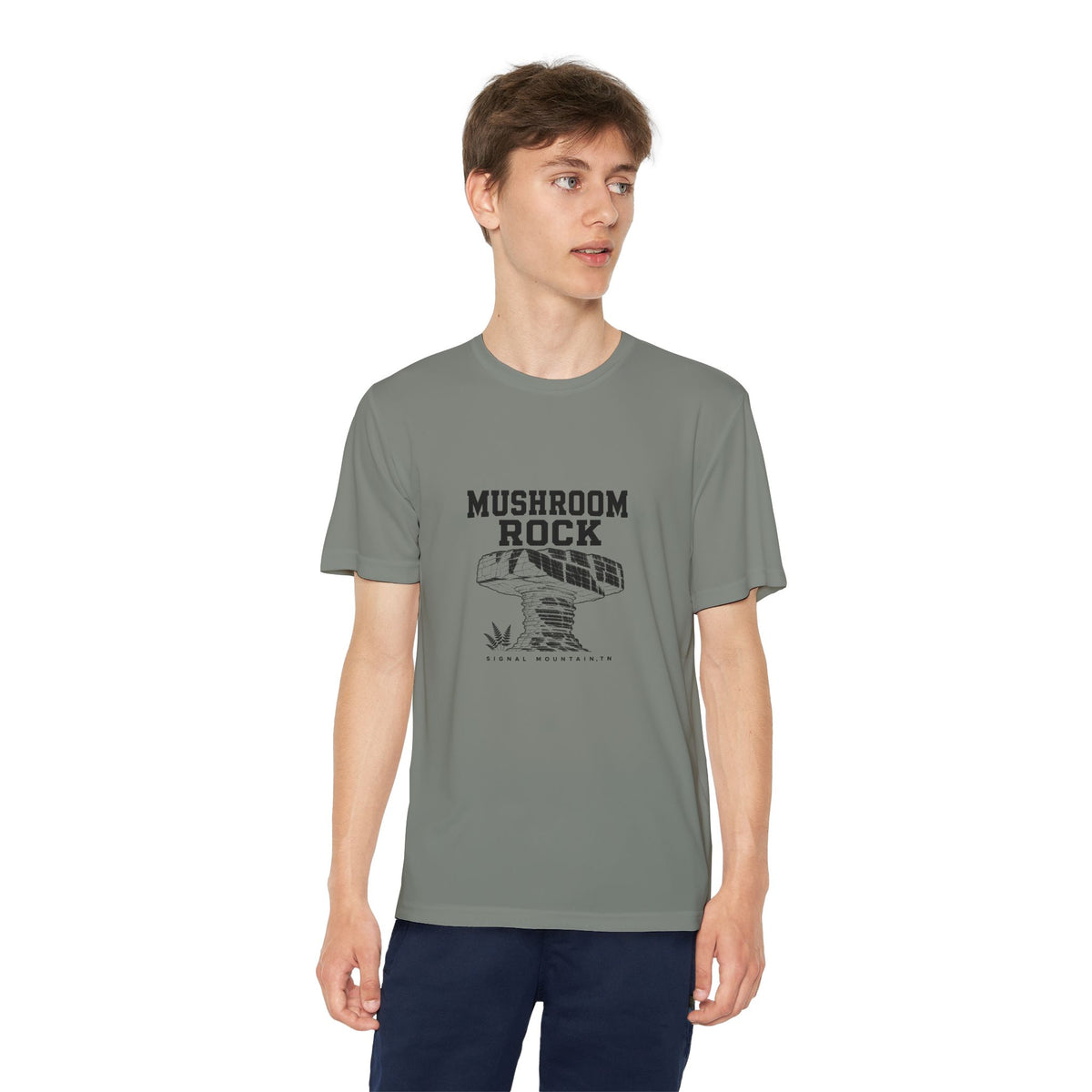 Youth Mushroom Rock Performance Tee — Signal Mountain, TN