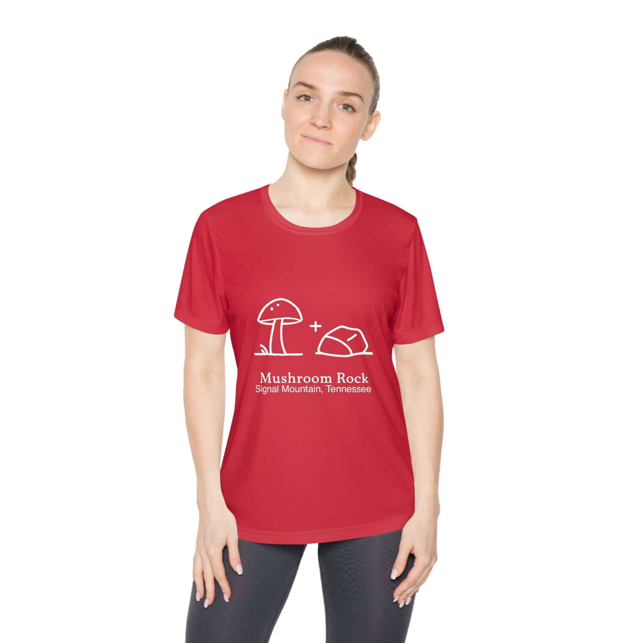 Women's Mushroom + Rock Performance Tee — Signal Mountain, TN
