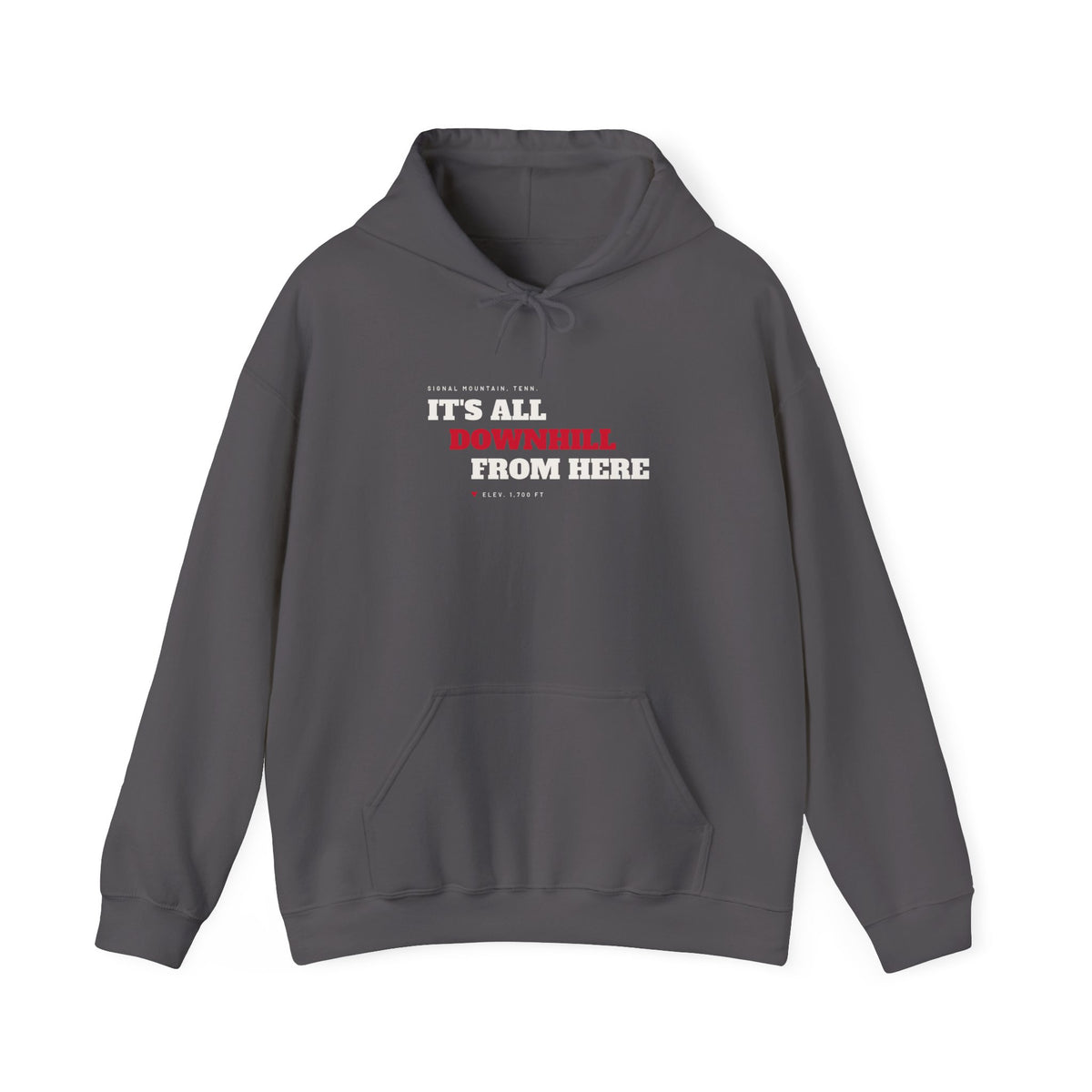 It's All Downhill From Here Hoodie — Signal Mountain, TN
