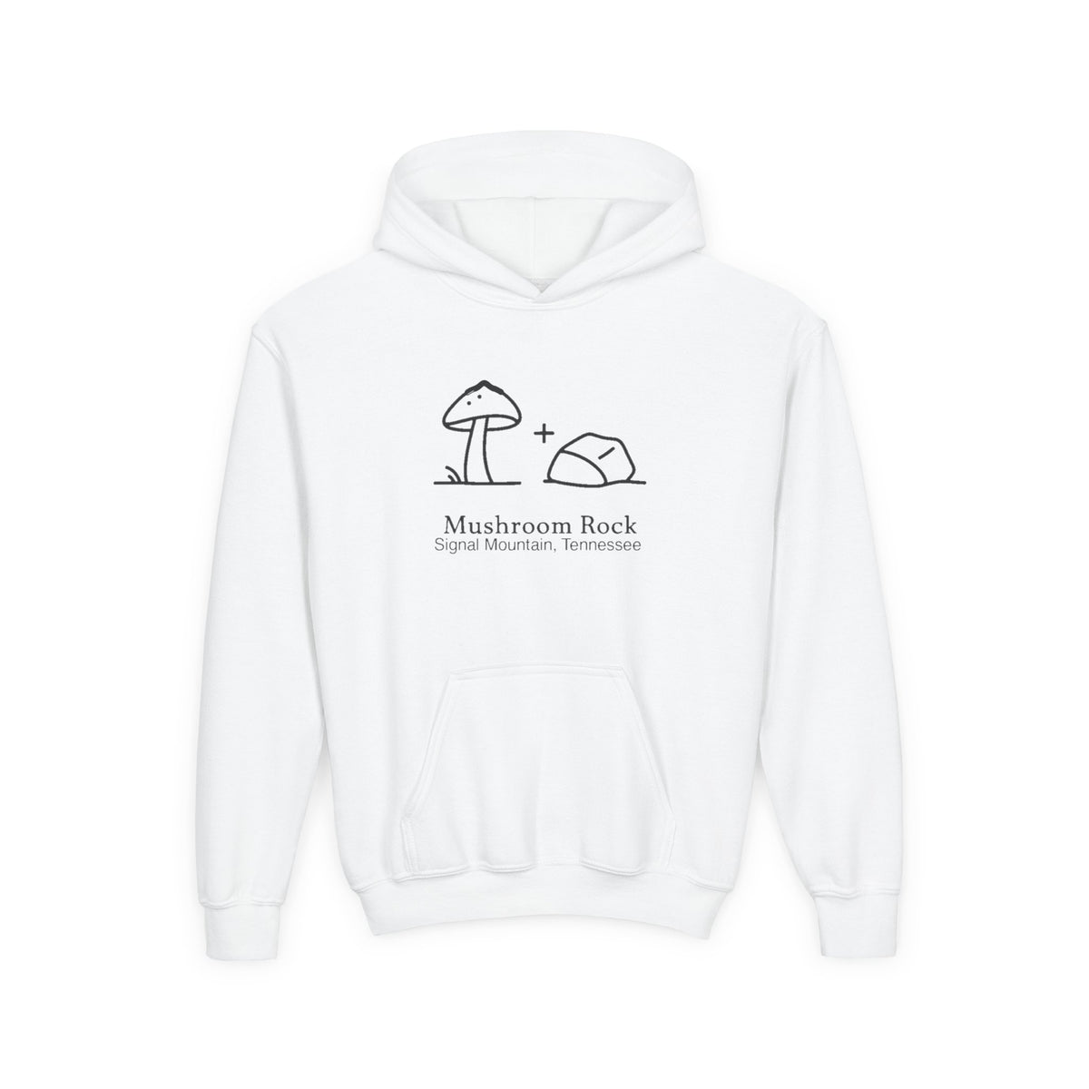 Youth Mushroom + Rock Hoodie — Signal Mountain, TN