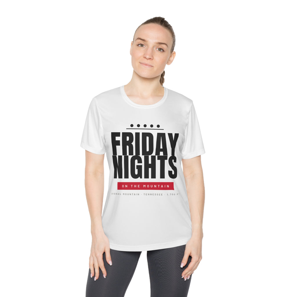 Women's Friday Nights on the Mountain Performance Tee — Signal Mountain, TN