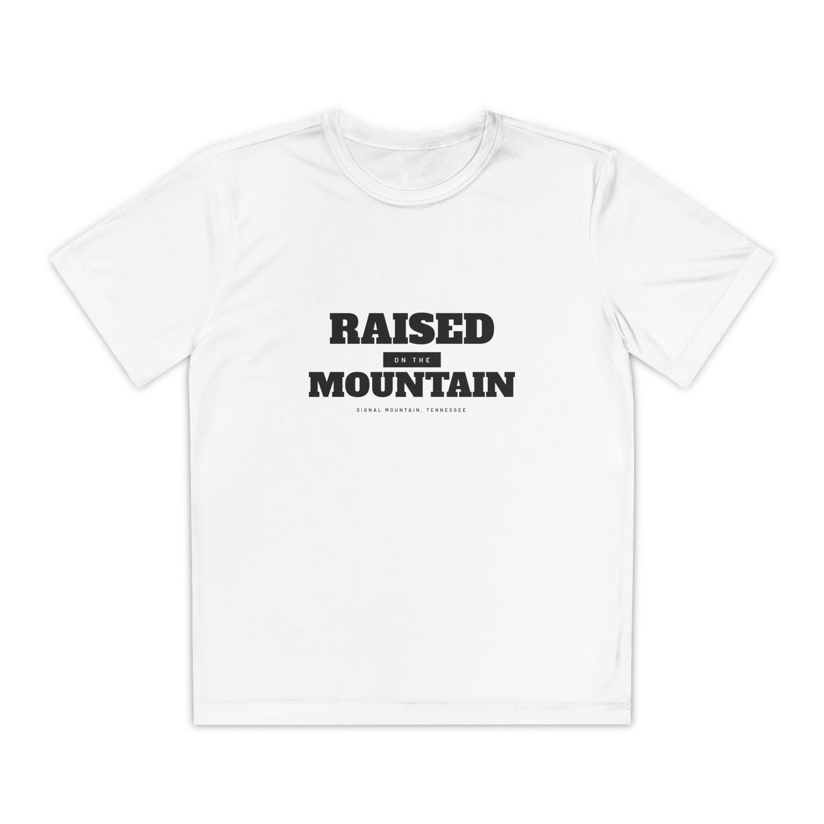 Youth Raised on the Mountain Performance Tee — Signal Mountain, TN