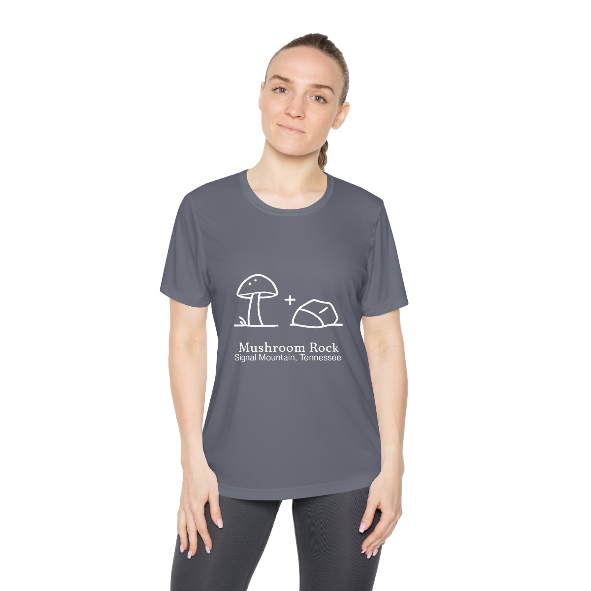 Women's Mushroom + Rock Performance Tee — Signal Mountain, TN