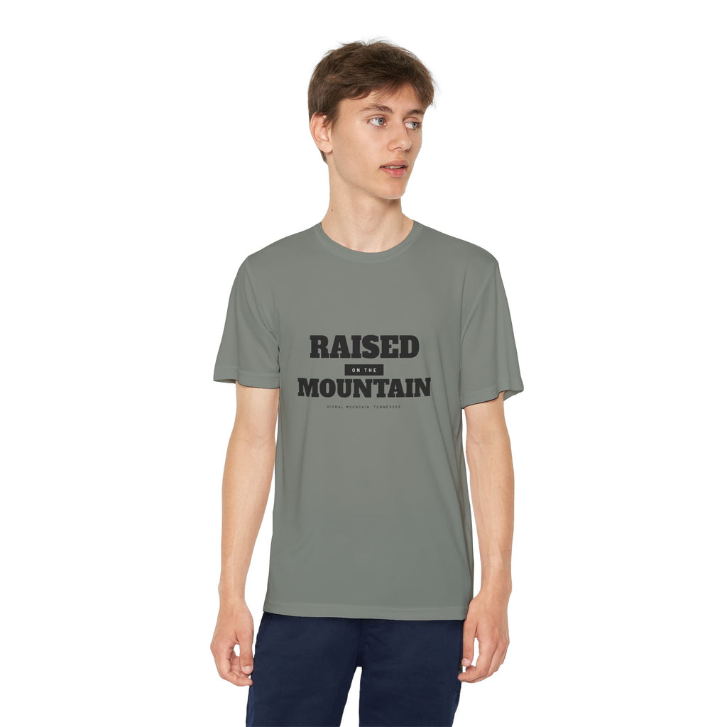 Youth Raised on the Mountain Performance Tee — Signal Mountain, TN