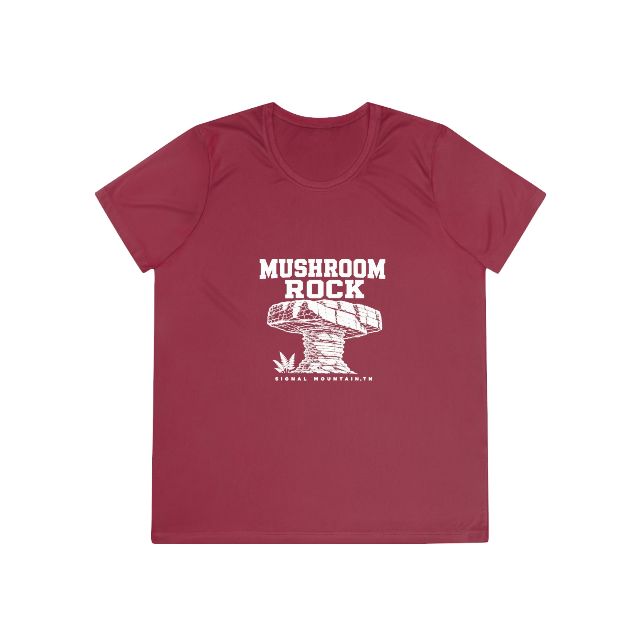 Women's Mushroom Rock Performance Tee — Signal Mountain, TN