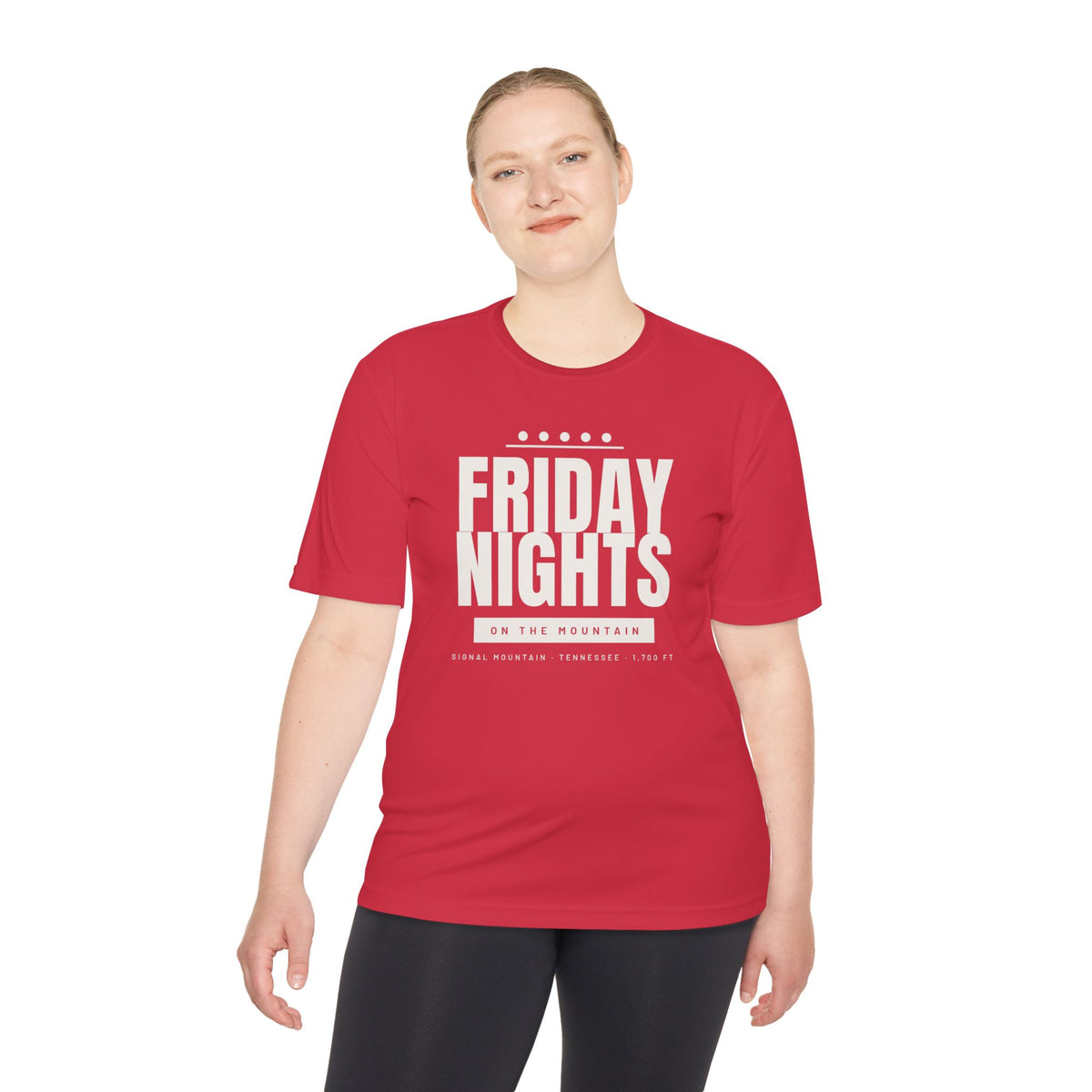 Men's Friday Nights on the Mountain Performance Tee — Signal Mountain, TN