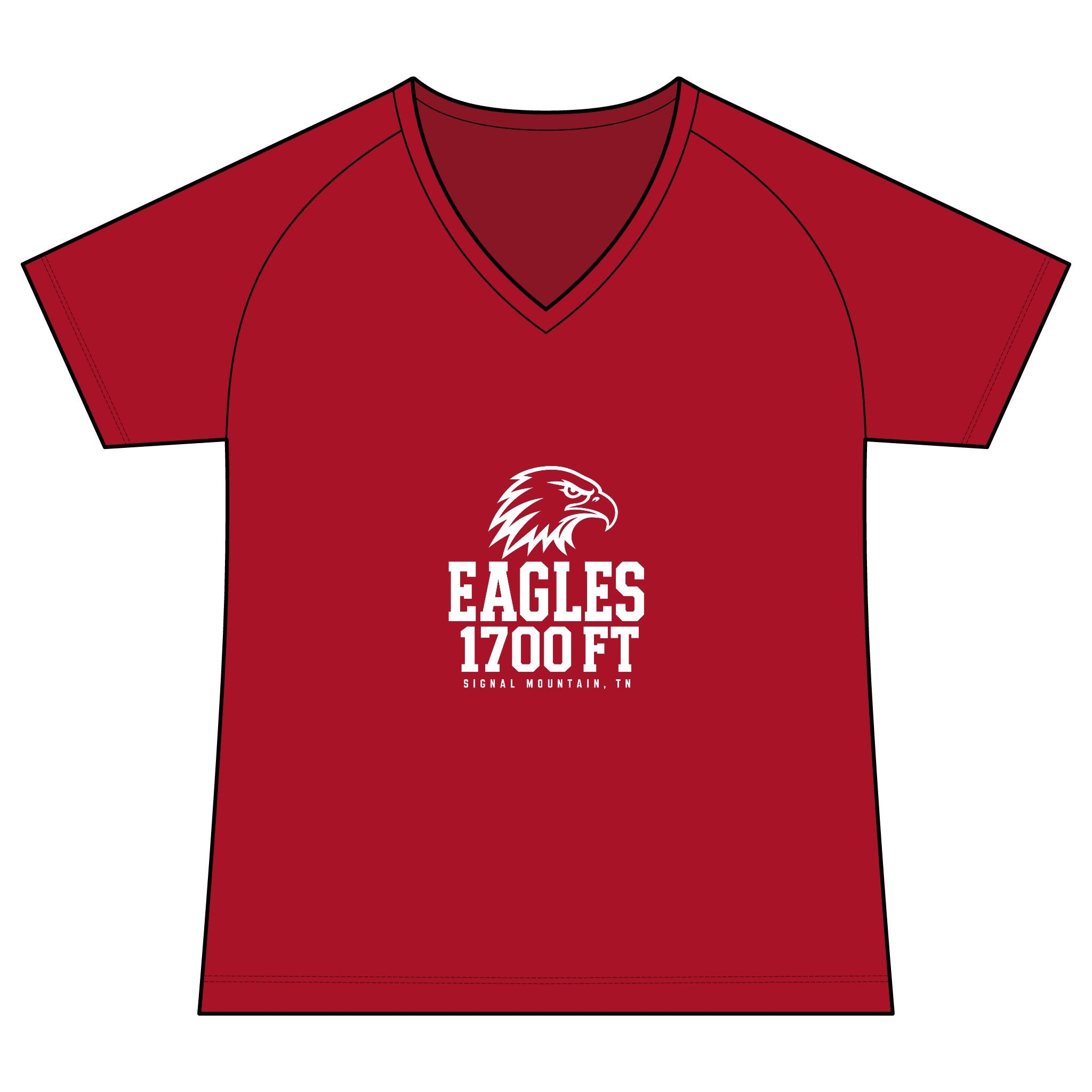 Women's Eagles • 1700 FT Performance V-Neck — Signal Mountain, TN
