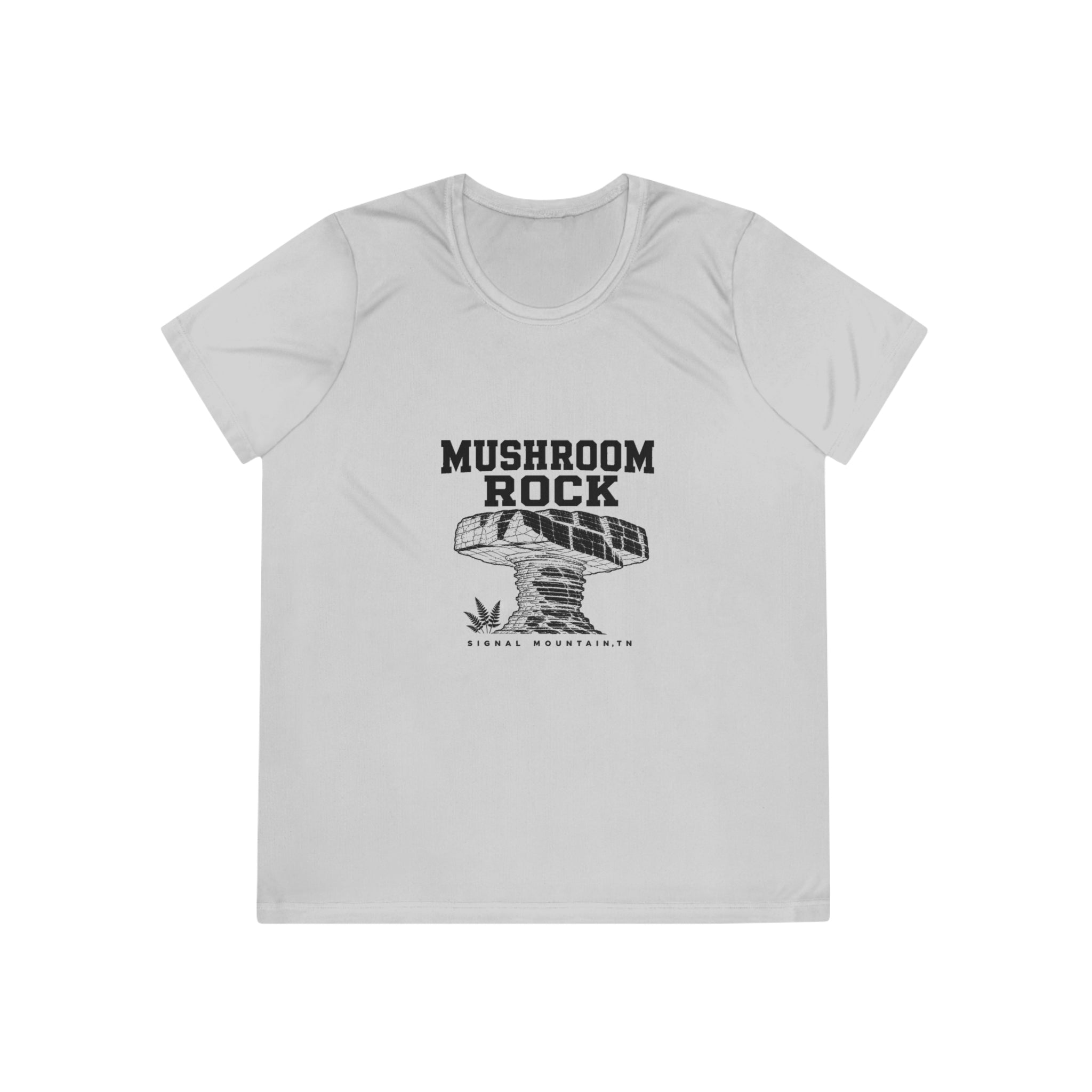 Women's Mushroom Rock Performance Tee — Signal Mountain, TN