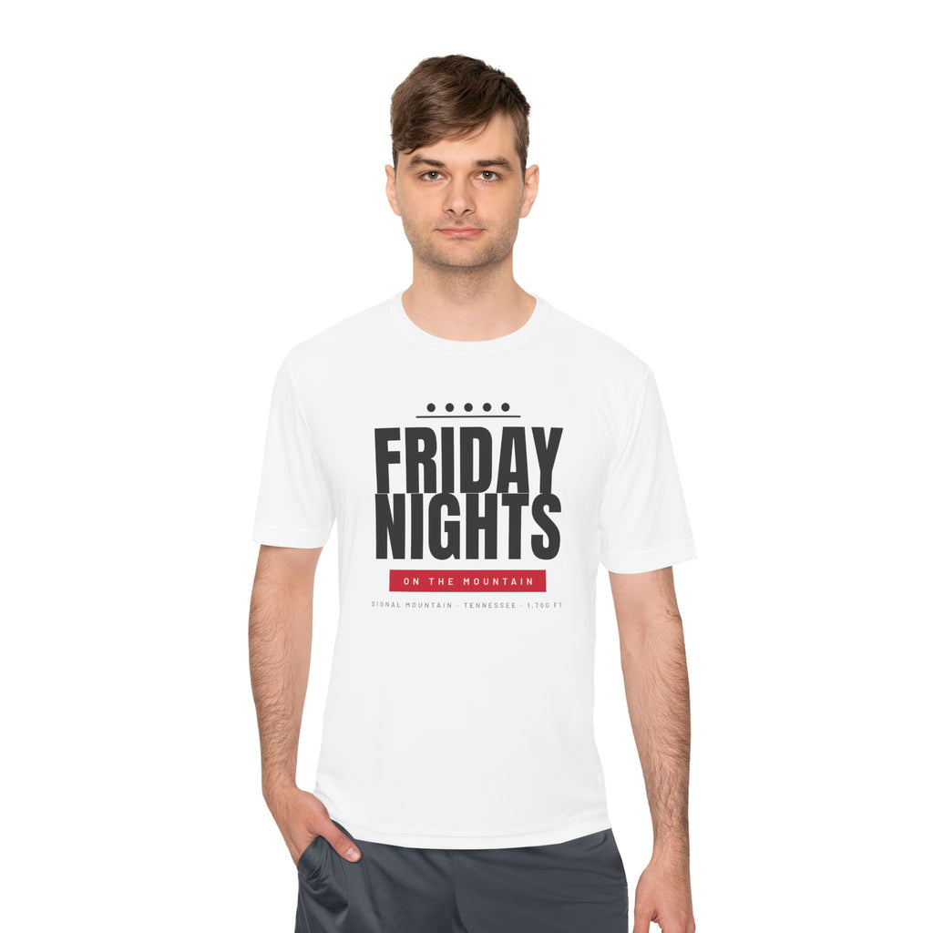 Men's Friday Nights on the Mountain Performance Tee — Signal Mountain, TN
