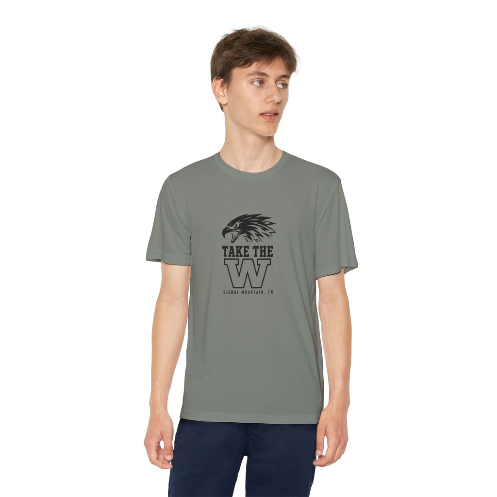 Youth Take the W Eagle Performance Tee — Signal Mountain, TN